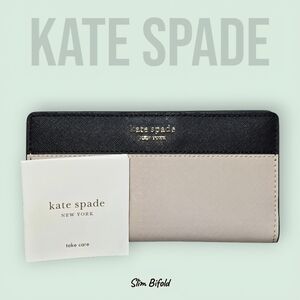 Kate Spade Black Large Slim Bifold Wallet (R-$119)